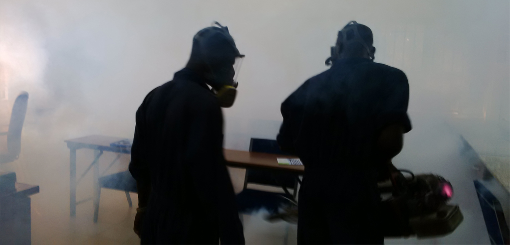 Safety Protocols in Practice. professional fumigation.